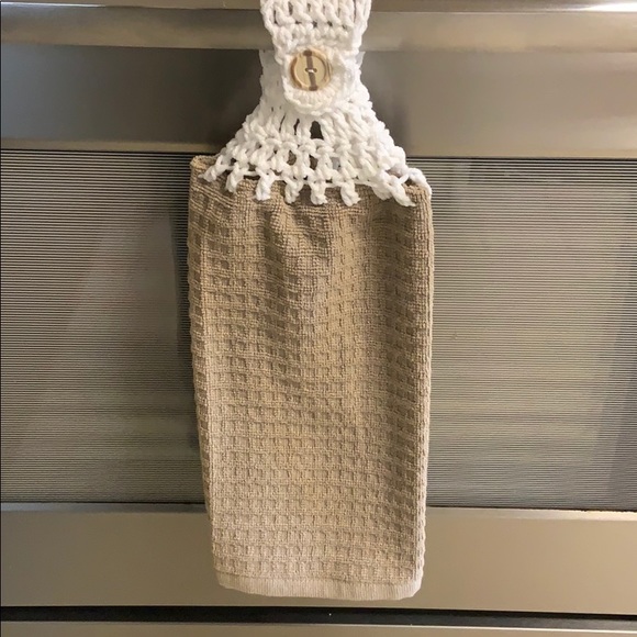 Hand Crafted Crocheted Top Hanging Kitchen Towels - Picture 5 of 5